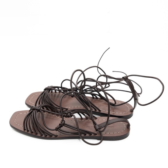 Loeffler Randall Romy Lace Up Ankle Tie Strappy Sandals - Picture 8 of 8